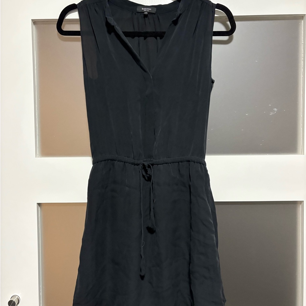 Babaton Black V-Neck Mini Dress